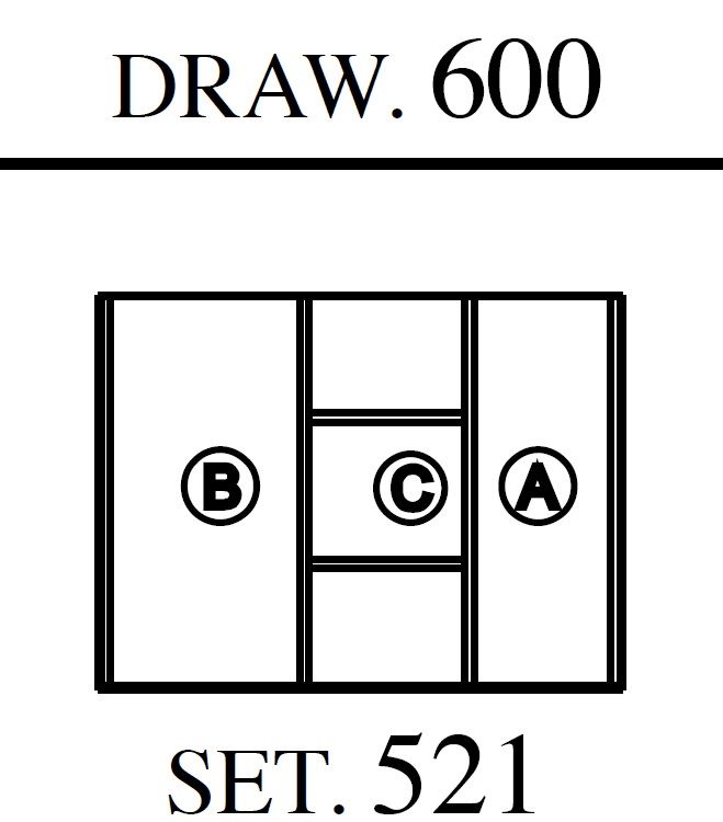 Модуль для хранения Draw.60 Set 521 Wood Roble Alba