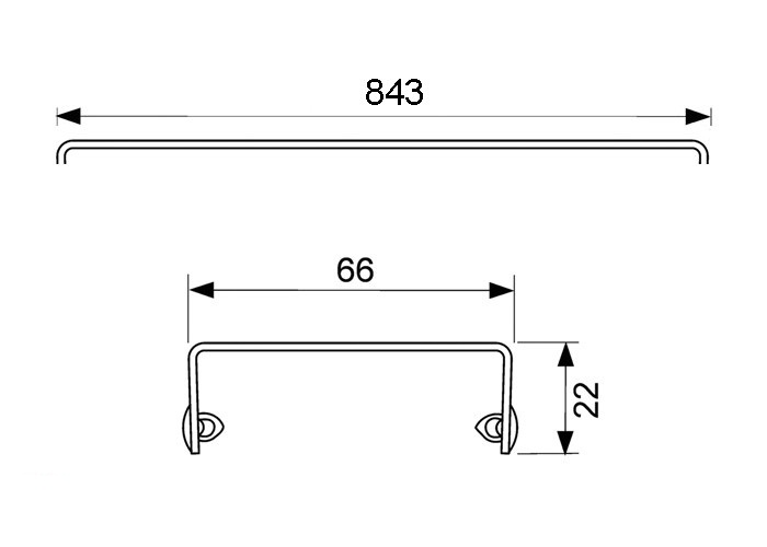 Декоративная решетка TECE drain line basic 600910 для душевого лотка 90 см