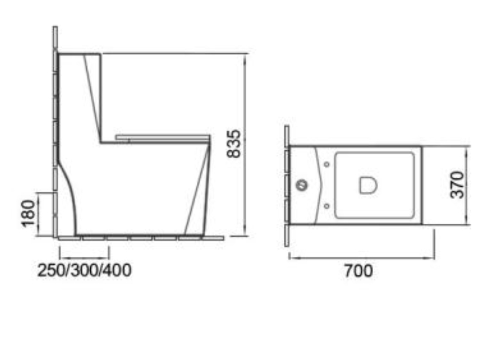Унитаз напольный, безободковый, моноблок (сиденье микролифт) SL-5013