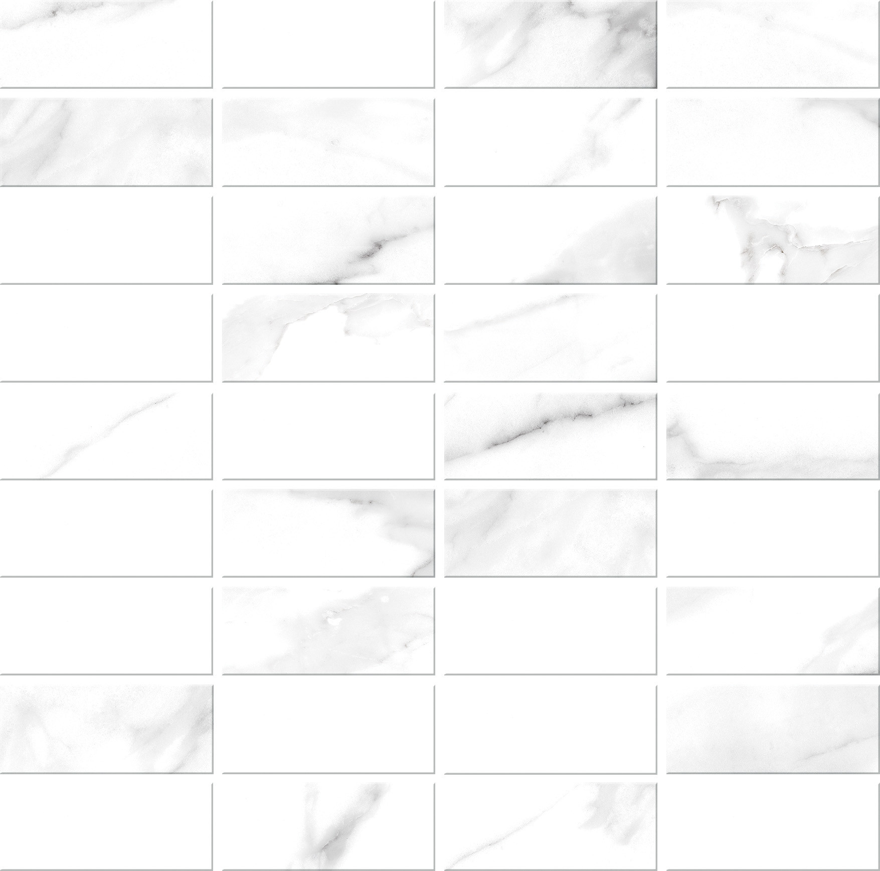 Meissen Мозаика White stream белый 30x30, 16677