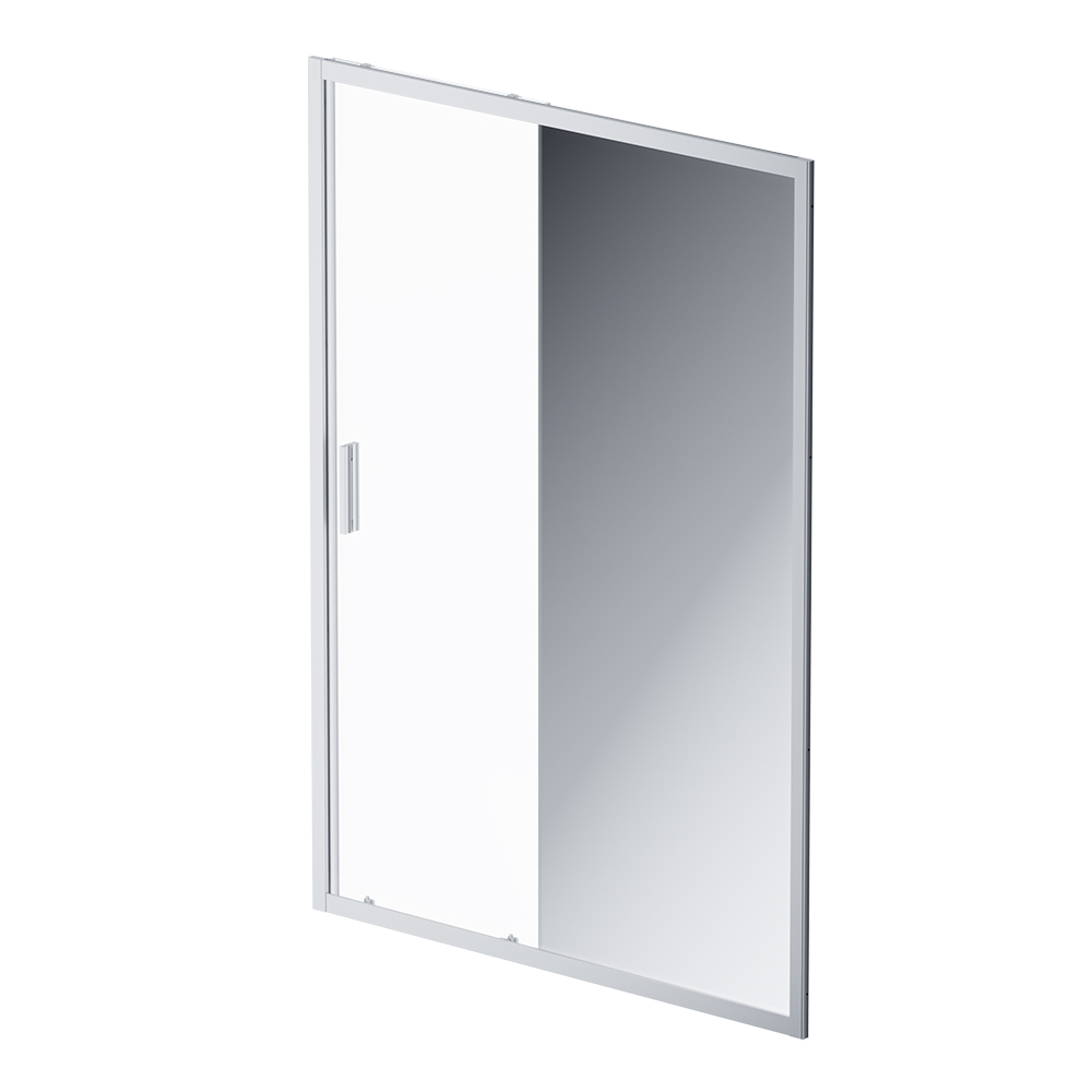 W90G-140-1-195MMir Gem Solo Дверь душевая 140х195, стекло зеркальное, профиль матовый хром