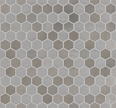 Metal Acero Hexagon Highlights 32x29,7x0,8