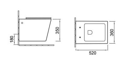 Унитаз подвесной, безободковый (сиденье микролифт) SL-5007