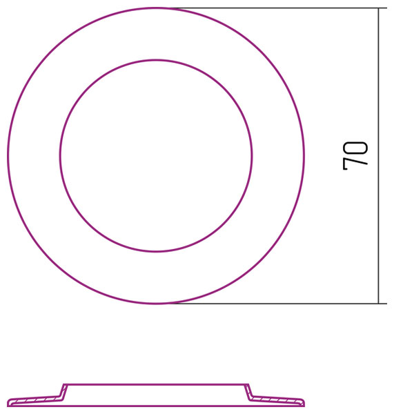 Увеличитель диаметра TUBE d нар. 50-70 мм / 2 шт. / (Матовый чёрный) 31-1507-0003