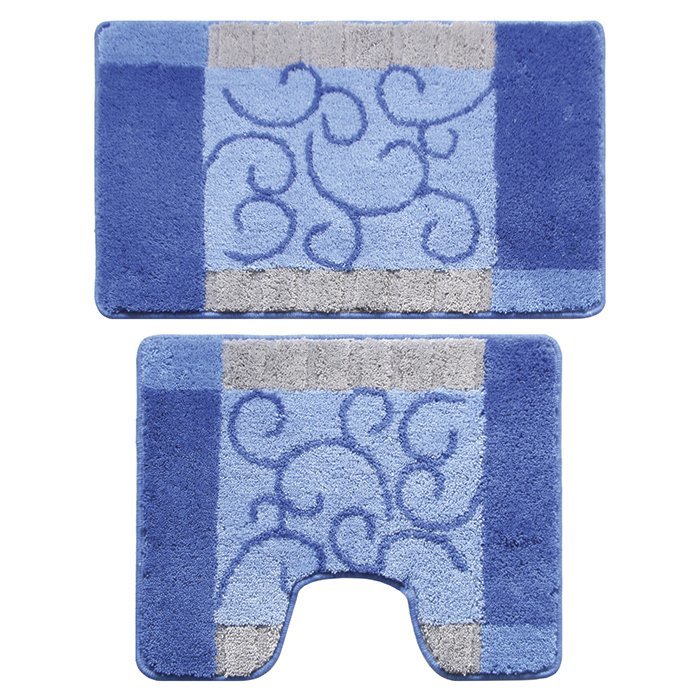 Набор ковриков для ванной комнаты Milardo Fine Lace, 50х80 + 50х50 см (350PA68M13)