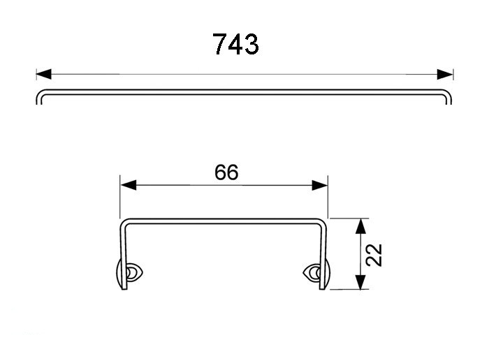 Декоративная решетка TECE drain line basic 600811 для душевого лотка 80 см