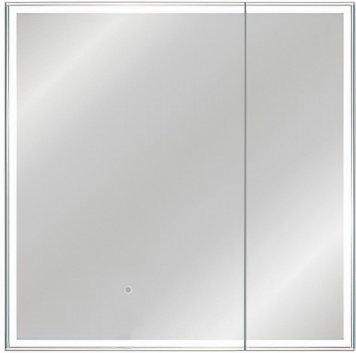 Зеркало-шкаф "КВАРТЕТ 80*80" с подсветкой, сенсор на зеркале