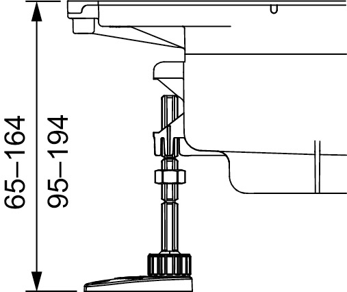 TECEdrainprofile Комплект опор с шумоизоляционным колпачком и крепежными элементами (3 шт.) 674000