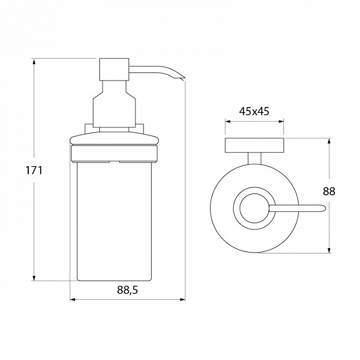 Дозатор для жидкого мыла IDDIS Edifice матовое стекло латунь (EDIMBG0i46)