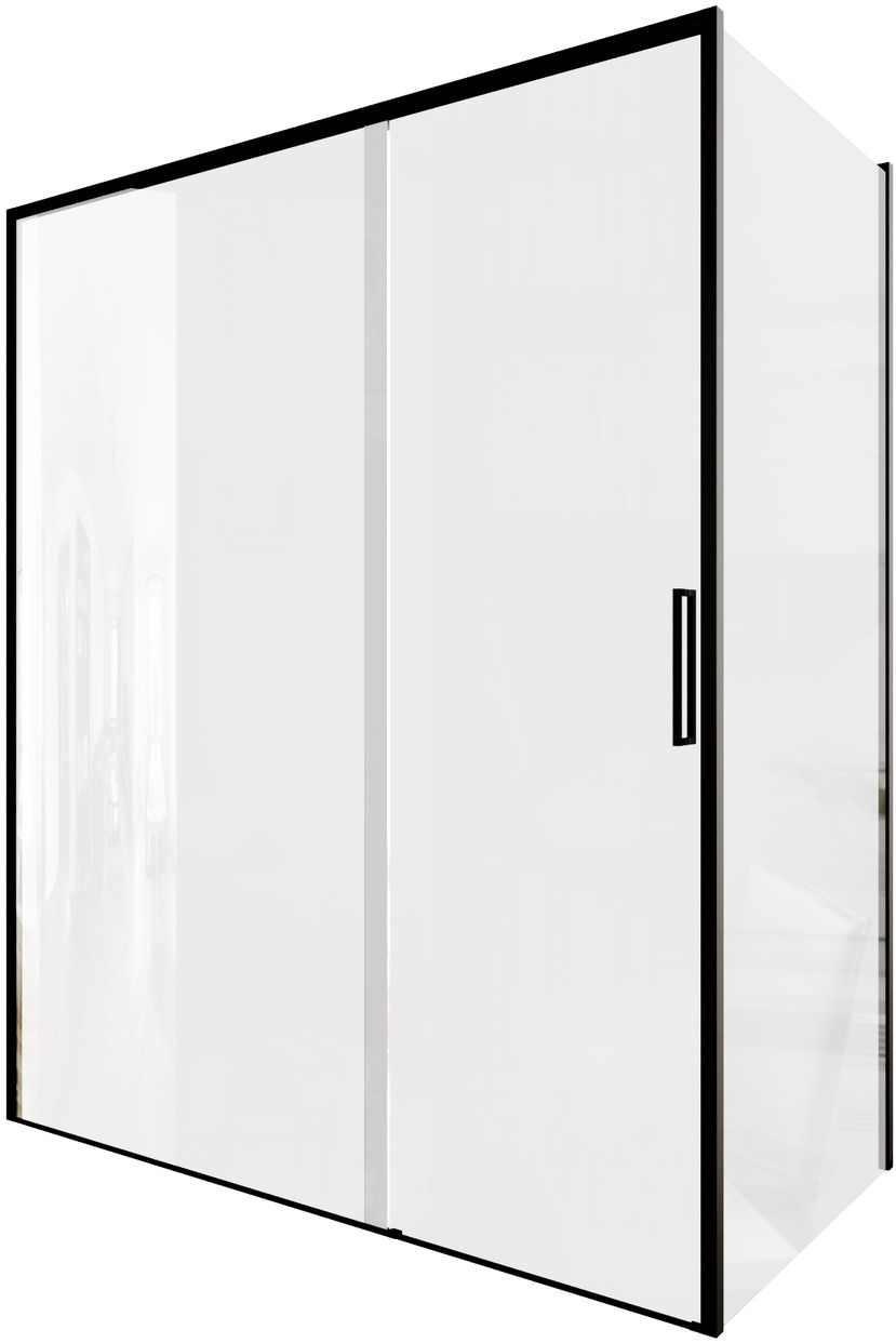 Душевой уголок Aquanet Pleasure Evo 160x90 AE65-160x90-BT профиль черный, прозрачное стекло