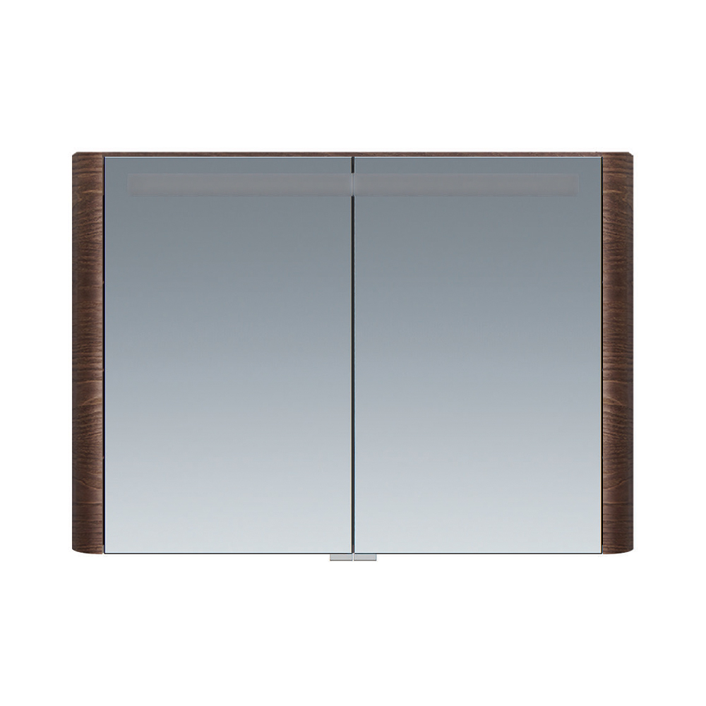 M30MCX1001TF Sensation, зеркало, зеркальный шкаф, 100 см, с подсветкой, табачный дуб, текстурированн