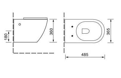Унитаз подвесной, безободковый (сиденье микролифт) SL-5005