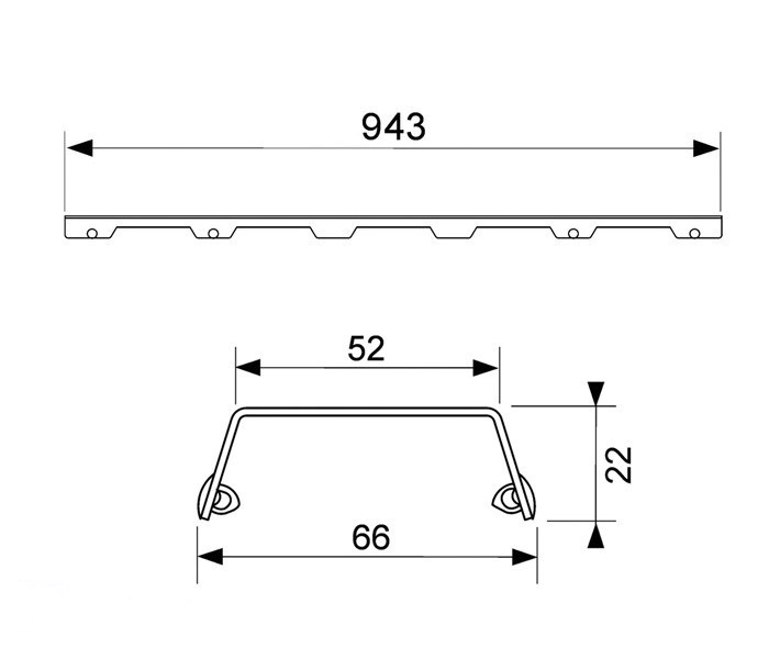 Декоративная панель TECE drain line steel II 601082 для душевого лотка 100 см
