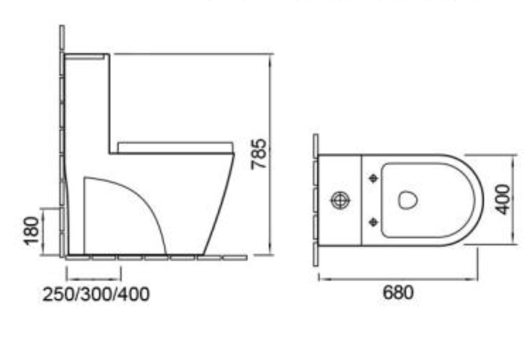 Унитаз напольный, безободковый, моноблок (сиденье микролифт) SL-5012