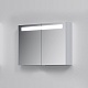 M30MCX1001FG Sensation, зеркало, зеркальный шкаф, 100 см, с подсветкой, серый шелк, глянцевая, шт